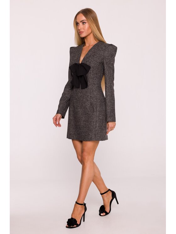 Made of Emotion Made of Emotion Sukienka wieczorowa M869 Czarny Modern Slim Fit