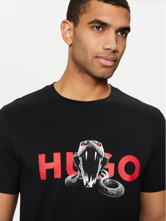 HUGO HUGO Футболка Deyladec 50530607 Чорний Regular Fit