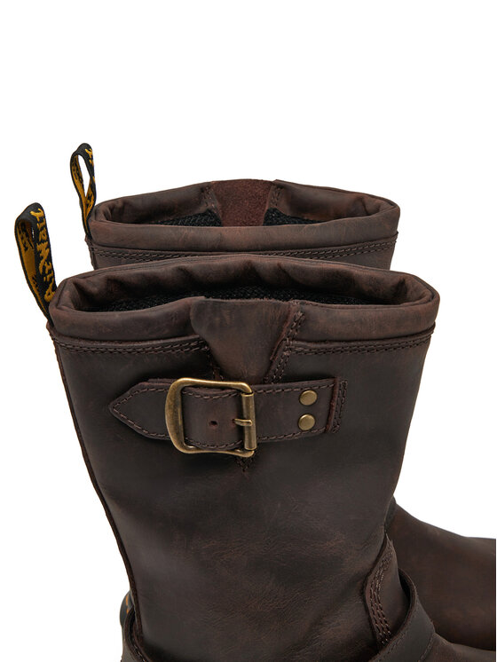 Dr. Martens Dr. Martens Botki Anistone Tall Leather Biker31901201 Brązowy