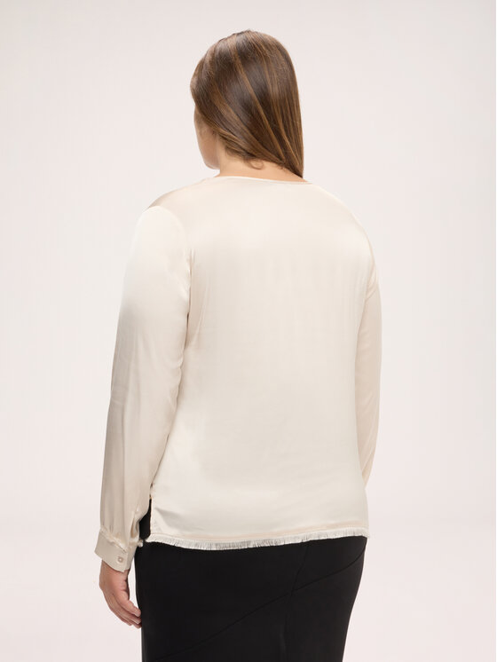 Fiorella Rubino Fiorella Rubino Bluzka 2041L000707N002 Kremowy Regular Fit