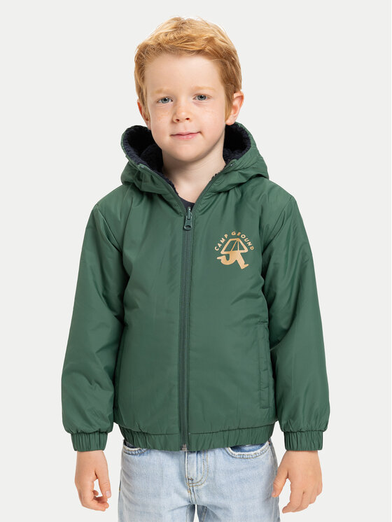 Quiksilver Geacă de iarnă Reversible All Seas EQKJK03129 Verde Regular Fit