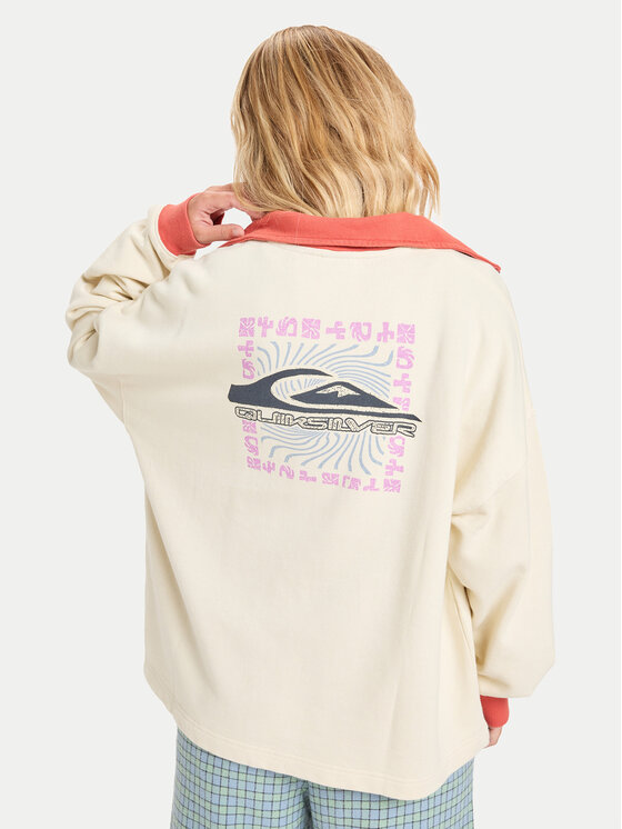 Quiksilver Quiksilver Флісовий реглан Sungai Block EQWFT03192 Білий Oversize