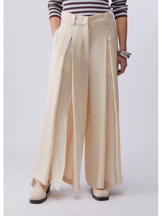 Liu Jo Liu Jo Pantalone da abito CA6150T450AP9572 Crema Regular Fit