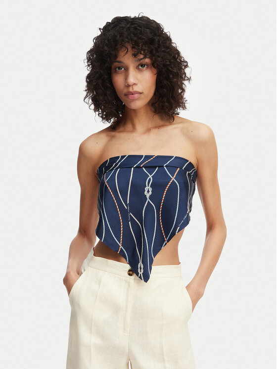 Tommy Hilfiger Eșarfă Nautical AW0AW18764 Bleumarin