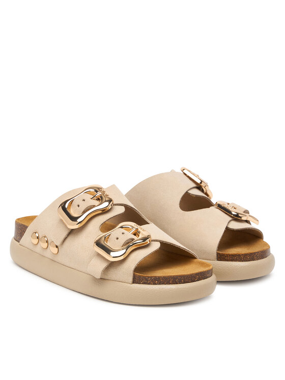 Scholl Scholl Шльопанці Flora 2 Straps Chunky F00812 Світло-бежевий