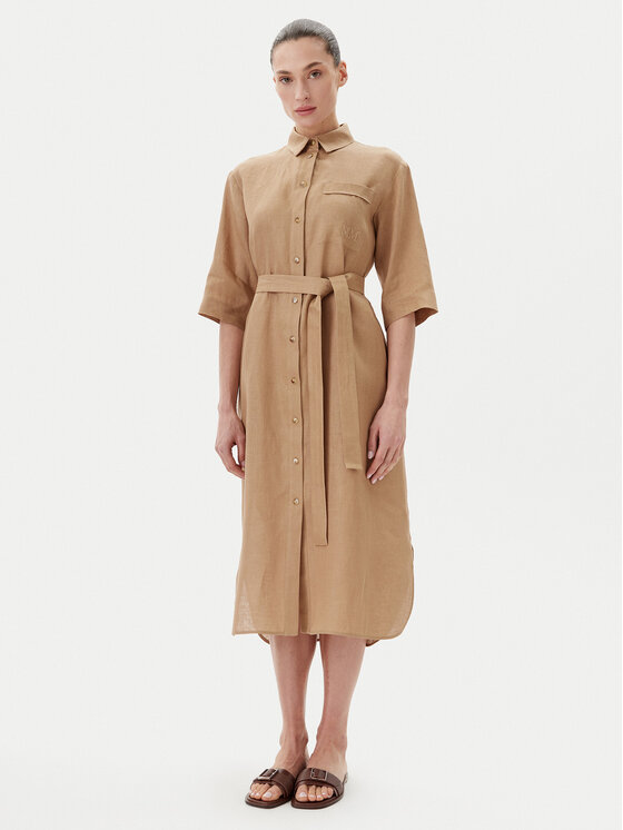 Max Mara Leisure Max Mara Leisure Haljina košulja Salute 2516221028 Smeđa Regular Fit