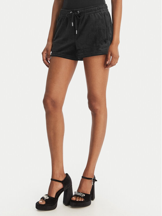 Juicy Couture Pantaloni scurți sport Tamia JCWHS126305 Negru Regular Fit