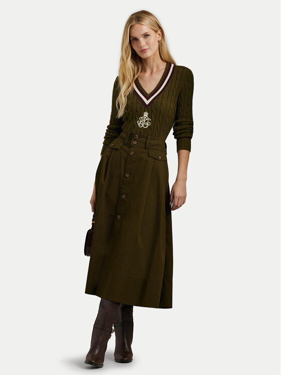 LAUREN RALPH LAUREN LAUREN RALPH LAUREN Sweter 200951624001 Zielony Regular Fit