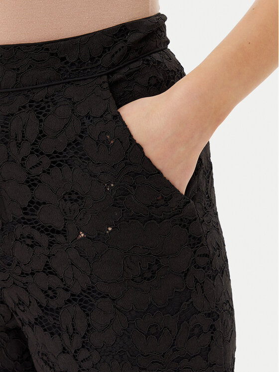 ARTIGLI ARTIGLI Kalhoty z materiálu ACPA000739 Černá Regular Fit
