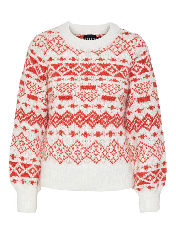 Pieces Pieces Pullover 17142261 Rot Regular Fit