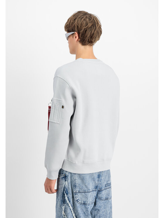 Alpha Industries Alpha Industries Bluza Logo Edge Sweatshirt Szary Loose Fit