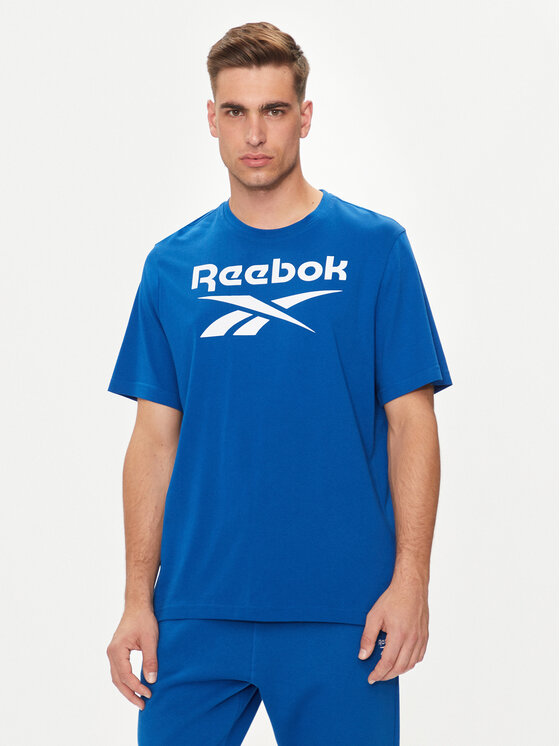 Reebok T-krekls Big Stacked Logo 100071174 Tumši zils Regular Fit