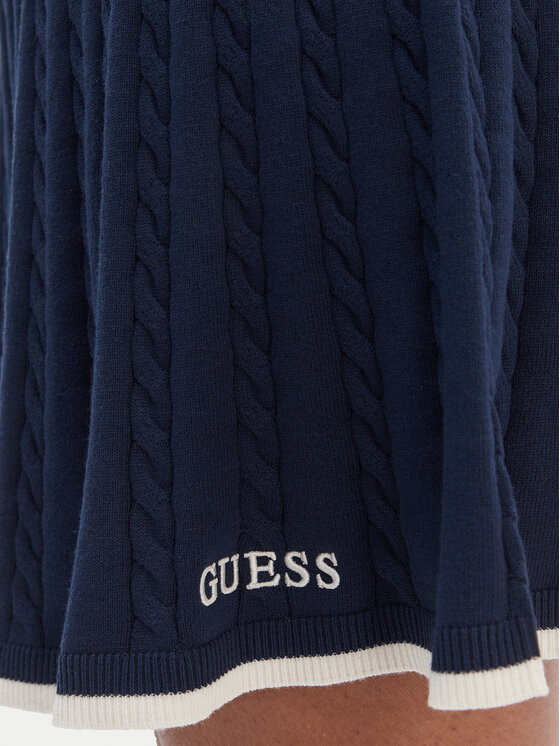 Guess Guess Spódnica mini V6RD07 Z4652 Granatowy Regular Fit