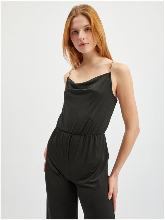 Orsay Orsay Kombinezon 456001-660000__S Czarny Regular Fit