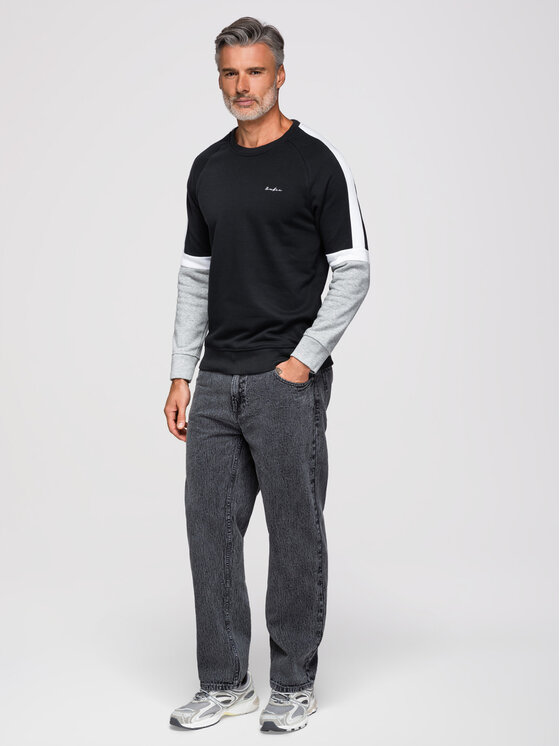 Ombre Ombre Mikina OM-SSNZ-22FW-003 Černá Regular Fit
