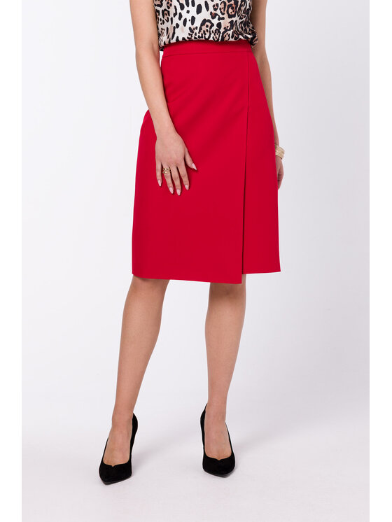 Stylove Stylove Gonna midi S343 Rosso Regular Fit