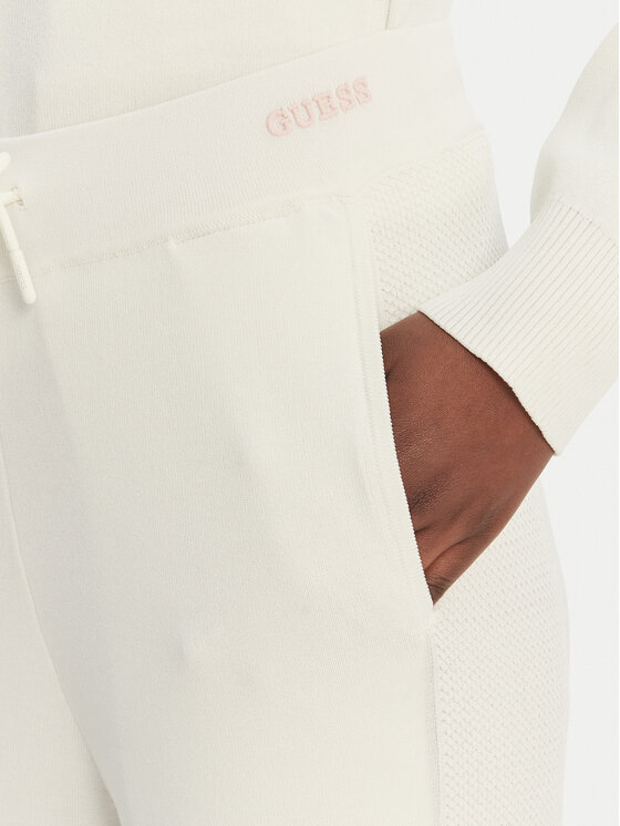 Guess Guess Spodnie dzianinowe V6GB06 Z0651 Biały Regular Fit