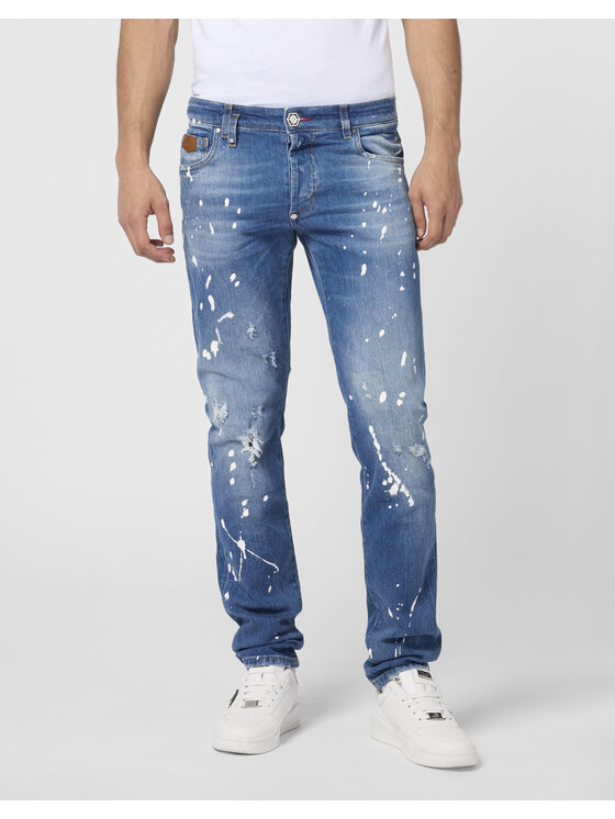 PHILIPP PLEIN PHILIPP PLEIN Jeansy 25869 Niebieski Straight Leg
