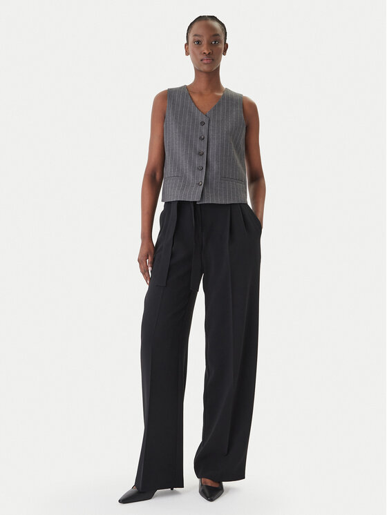 BOSS Boss Spodnie materiałowe Tapiana 50479405 Czarny Relaxed Fit