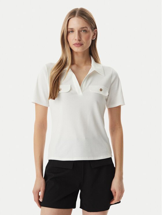 Morgan Tricou polo 251-DROSSO Alb Regular Fit