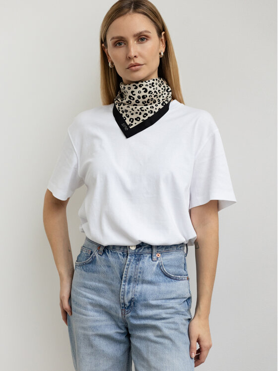 Sine Silk Sine Silk Apaszka jedwabna 53 MOTYW ZWIERZĘCY Écru