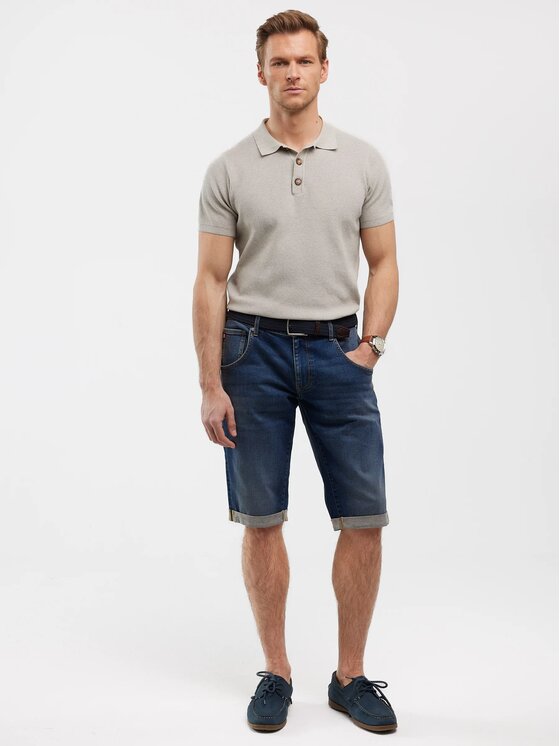 BIG STAR BIG STAR Szorty jeansowe CONNER_438_110 Granatowy Classic Fit
