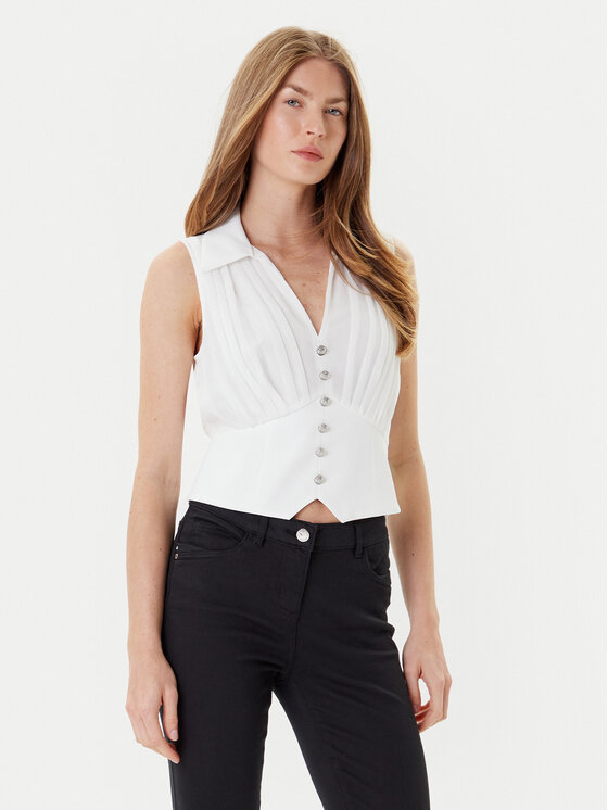 Morgan Morgan Top 242-OPLI Bílá Slim Fit