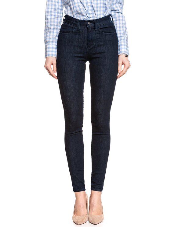 Wrangler Wrangler Jeansy HIGH RISE SKINNY Niebieski Skinny Fit