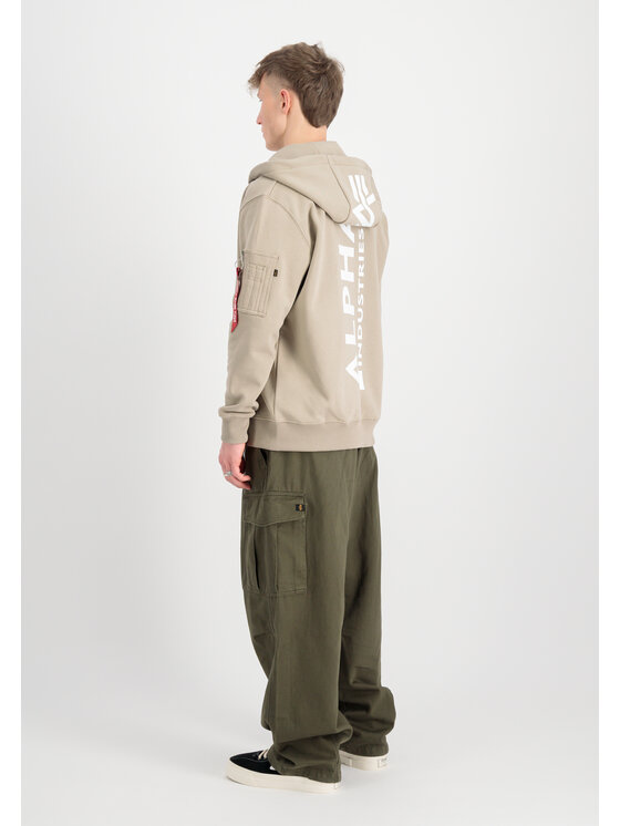 Alpha Industries Alpha Industries Bluza Back Print Zip Hoodie Żółty Regular Fit