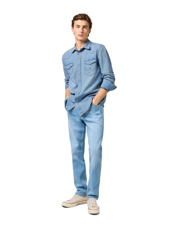 Wrangler Wrangler Koszula jeansowa 112362376 Niebieski Regular Fit