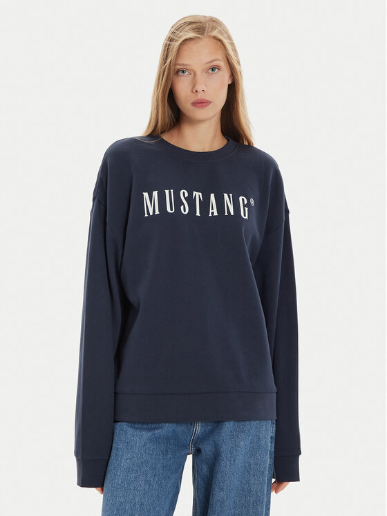 Mustang Mustang Pulóver Lindsey 1015262 Sötétkék Regular Fit