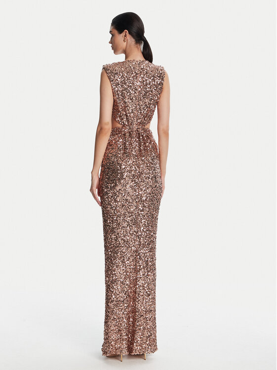 Elisabetta Franchi Elisabetta Franchi Sukienka wieczorowa ABR4852E2 181 Brązowy Regular Fit