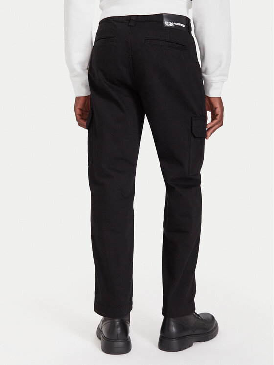 Karl Lagerfeld Jeans Karl Lagerfeld Jeans Szövet nadrág A4M10100 Fekete Regular Fit