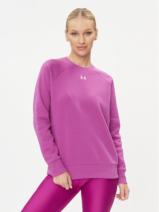 Under Armour Mikina Ua Rival Fleece Crew 1379508 Biela Loose Fit