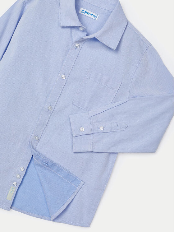 Mayoral Mayoral Camicia 146 Celeste Regular Fit