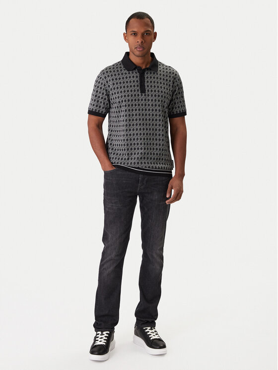 KARL LAGERFELD KARL LAGERFELD Pólóing 745006 561202 Fekete Regular Fit