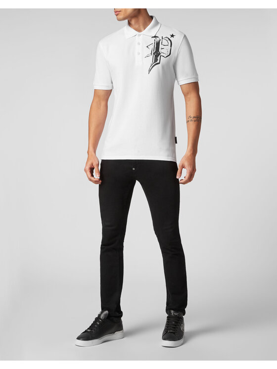 PHILIPP PLEIN PHILIPP PLEIN Polokošeľa 755 Biela Slim Fit