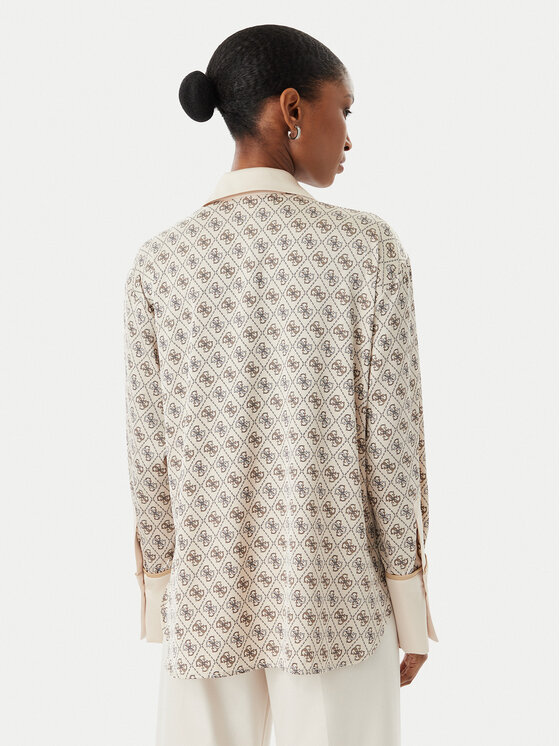 Guess Guess Camicia W4YH47 WF1T2 Beige Regular Fit