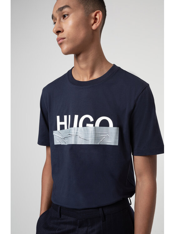 Hugo T-krekls Dicagolino U204 50436413 Tumši zils Regular Fit