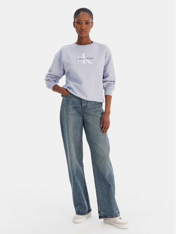 Calvin Klein Jeans Calvin Klein Jeans Pulóver Monologo LV047B234G Lila Regular Fit