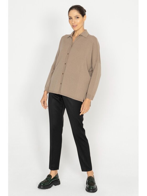 Deni Cler Milano Deni Cler Milano Spodnie materiałowe W-DC-5274-D5-H3-90-1 Czarny Slim Leg