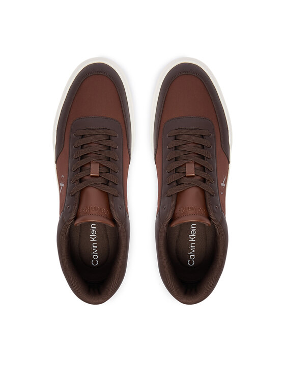 Calvin Klein Calvin Klein Laisvalaikio batai Chunky Cups Laceup Ox Mix Mat HM0HM02326 Ruda