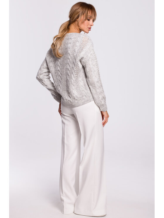 Made of Emotion Made of Emotion Maglione M510 Grigio Basic Fit