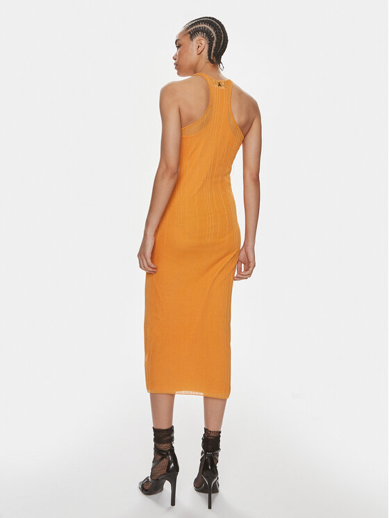Patrizia Pepe Patrizia Pepe Sukienka koktajlowa 2A2735/K186-R824 Pomarańczowy Slim Fit