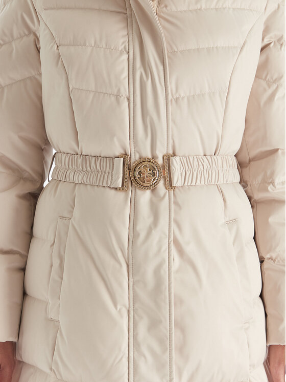 Guess Guess Μπουφάν πουπουλένιο W5BL29 W2802 Εκρού Regular Fit