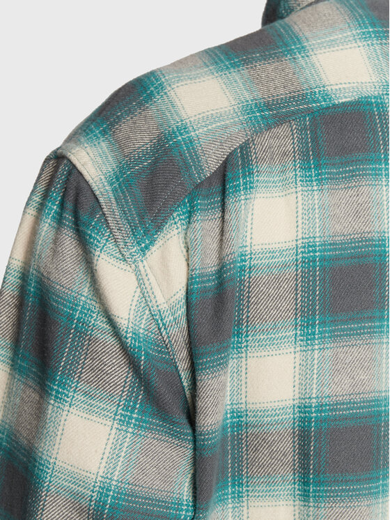 Lee Lee Koszula Riveted L66IDODO 112321895 Zielony Relaxed Fit