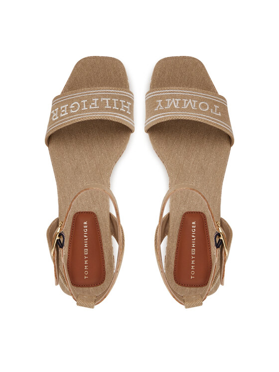 Tommy Hilfiger Tommy Hilfiger Espadryle Tommy Hilfiger Espad Mid Wedge FW0FW08805 Beżowy