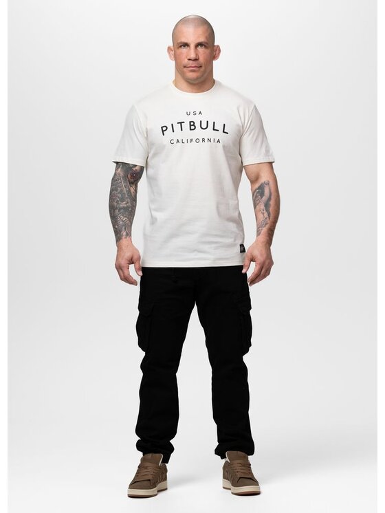 PITBULL PITBULL T-Shirt USA CAL Biały Regular Fit