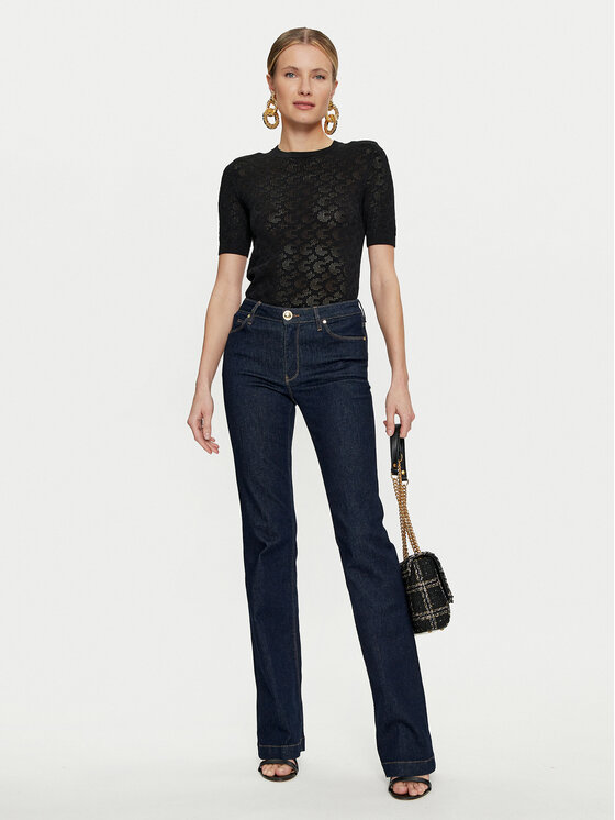 Guess Guess Pulover Belle W4GR15 Z36O0 Negru Regular Fit