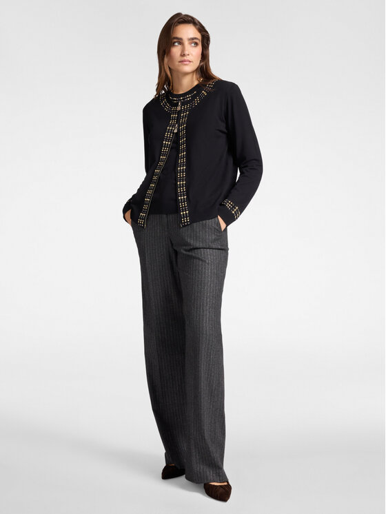 Elena Mirò Elena Mirò Cardigan M520Z000661N033 Nero Boxy Fit